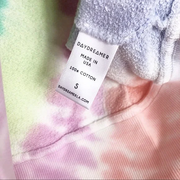Daydreamer LA Eye Shrunken Hoodie Prismatic Tie Dye - Picture 8 of 12